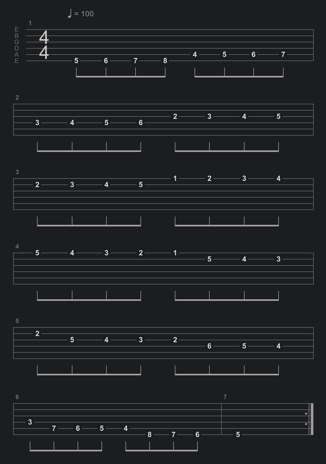 Chromatic Pattern For Synchronization Exercise