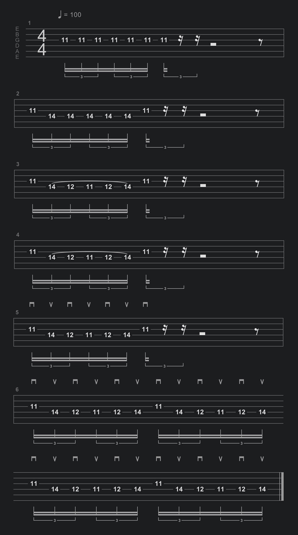 Speed Bursts Guitar Exercise