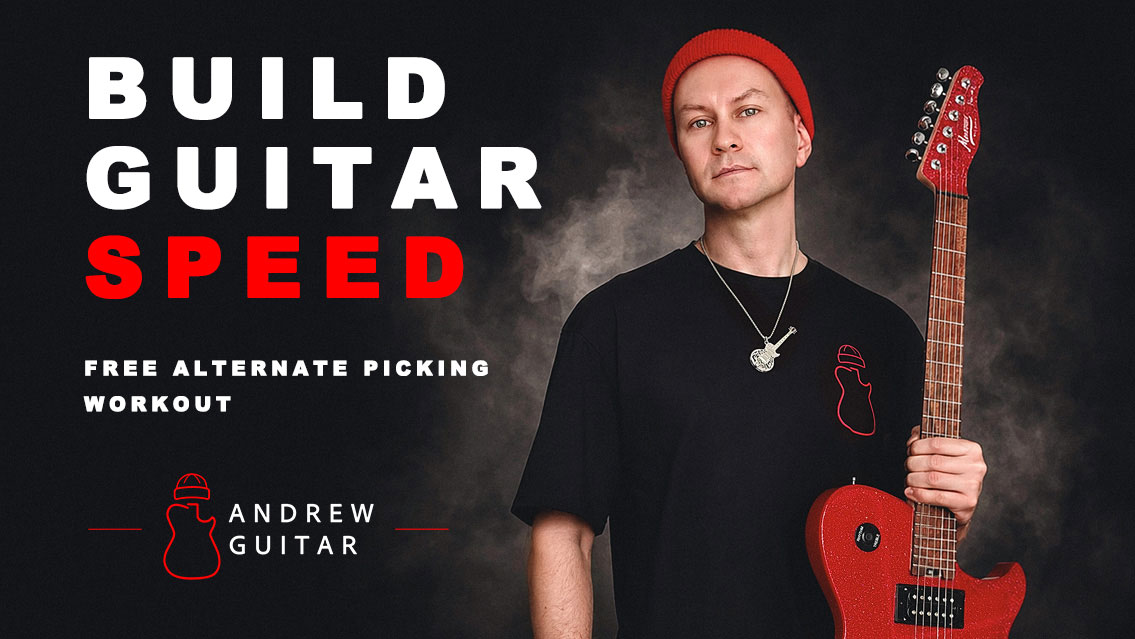 Guitar Speed Builder alternate picking speed workout by Andrew Nitsievsky